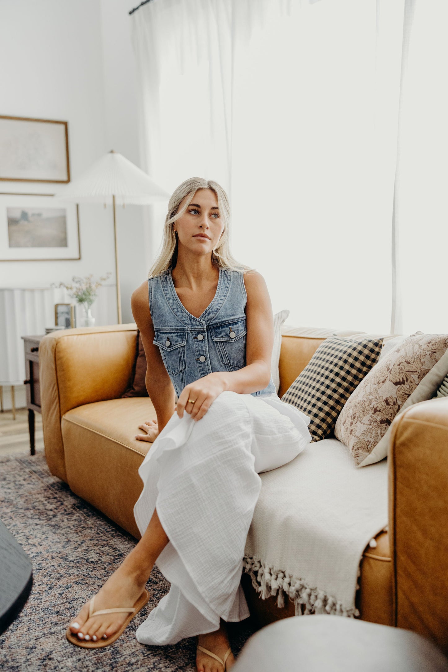 GAUZE MAXI SKIRT IN WHITE