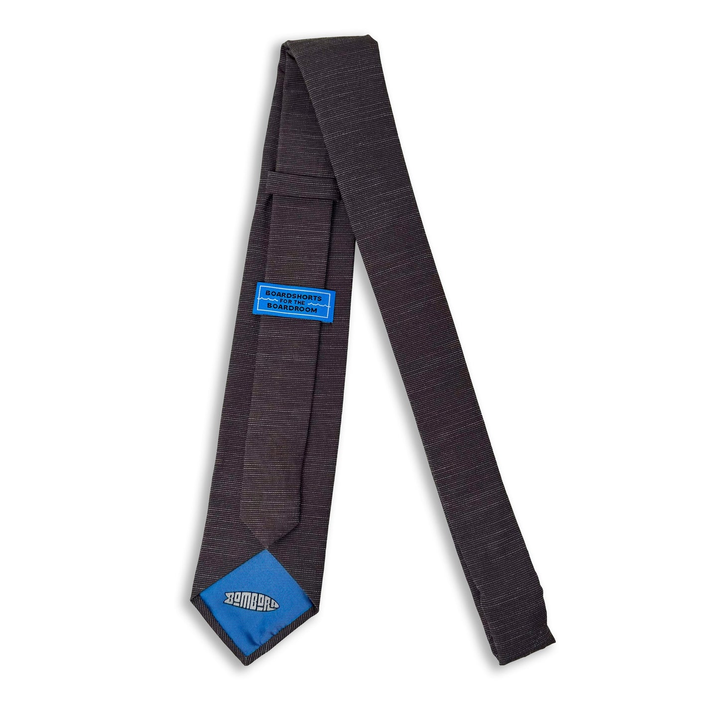 a cool, modern, charcoal gray necktie