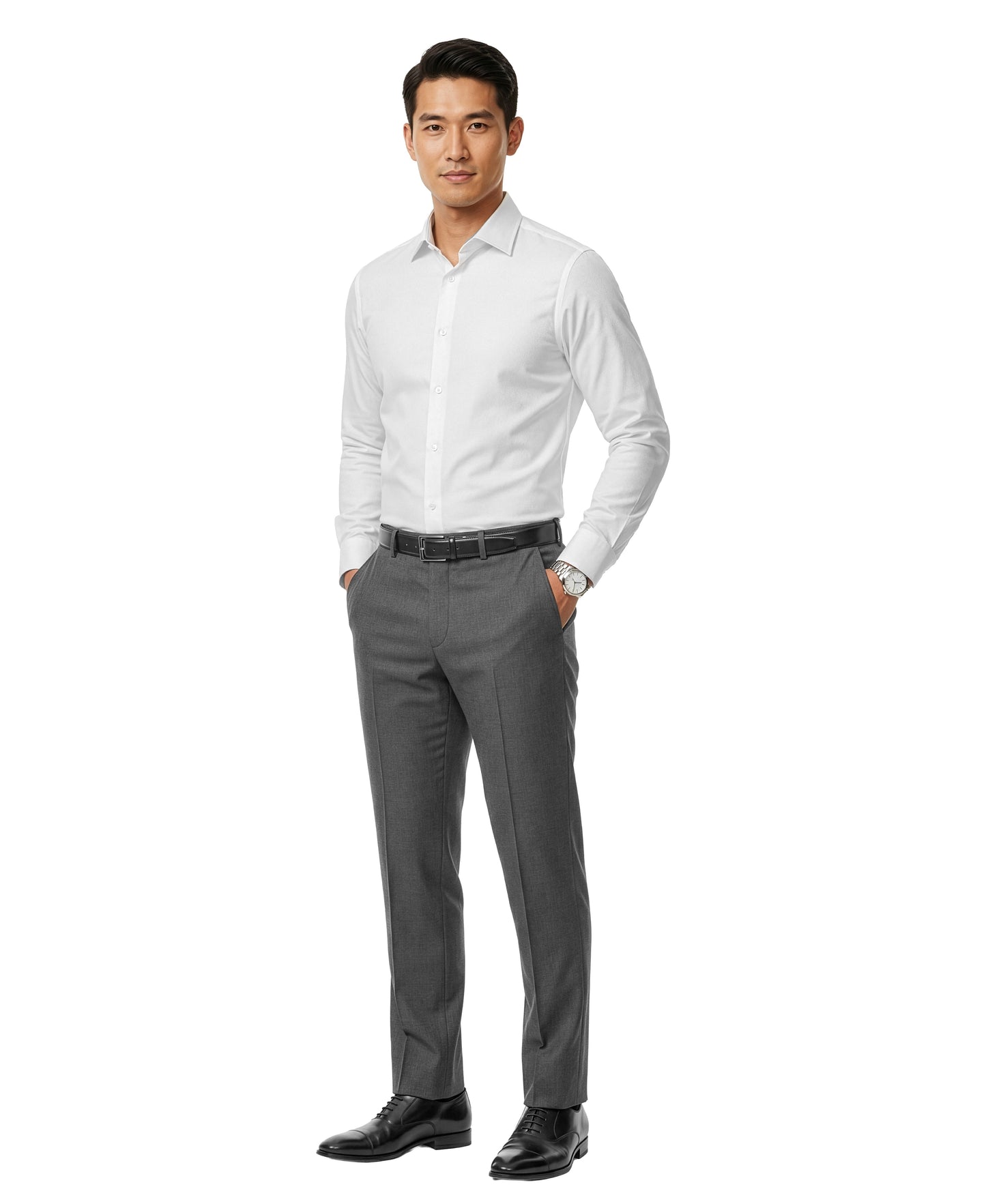 Zegarie Tailored-Fit Suits Separates solid Dress Pants