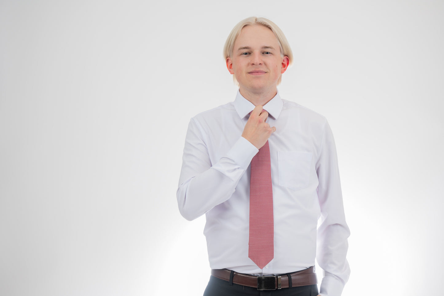 Solid Solids (red) Men's Tie Business tie from Kator Shop in Logan, Utah — premium material designed for confidence and all-day comfort at work.