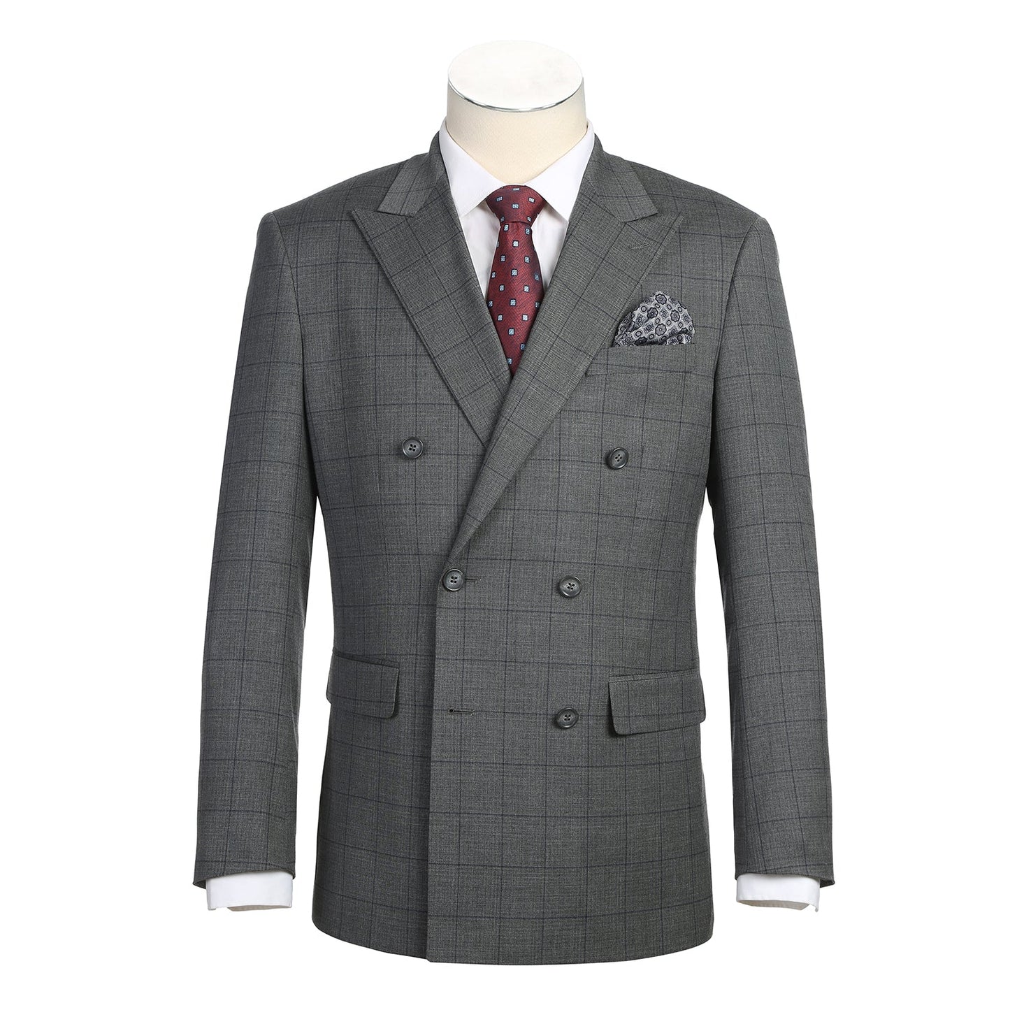 293-44 Men's New Slim Fit Double-Breasted Suits