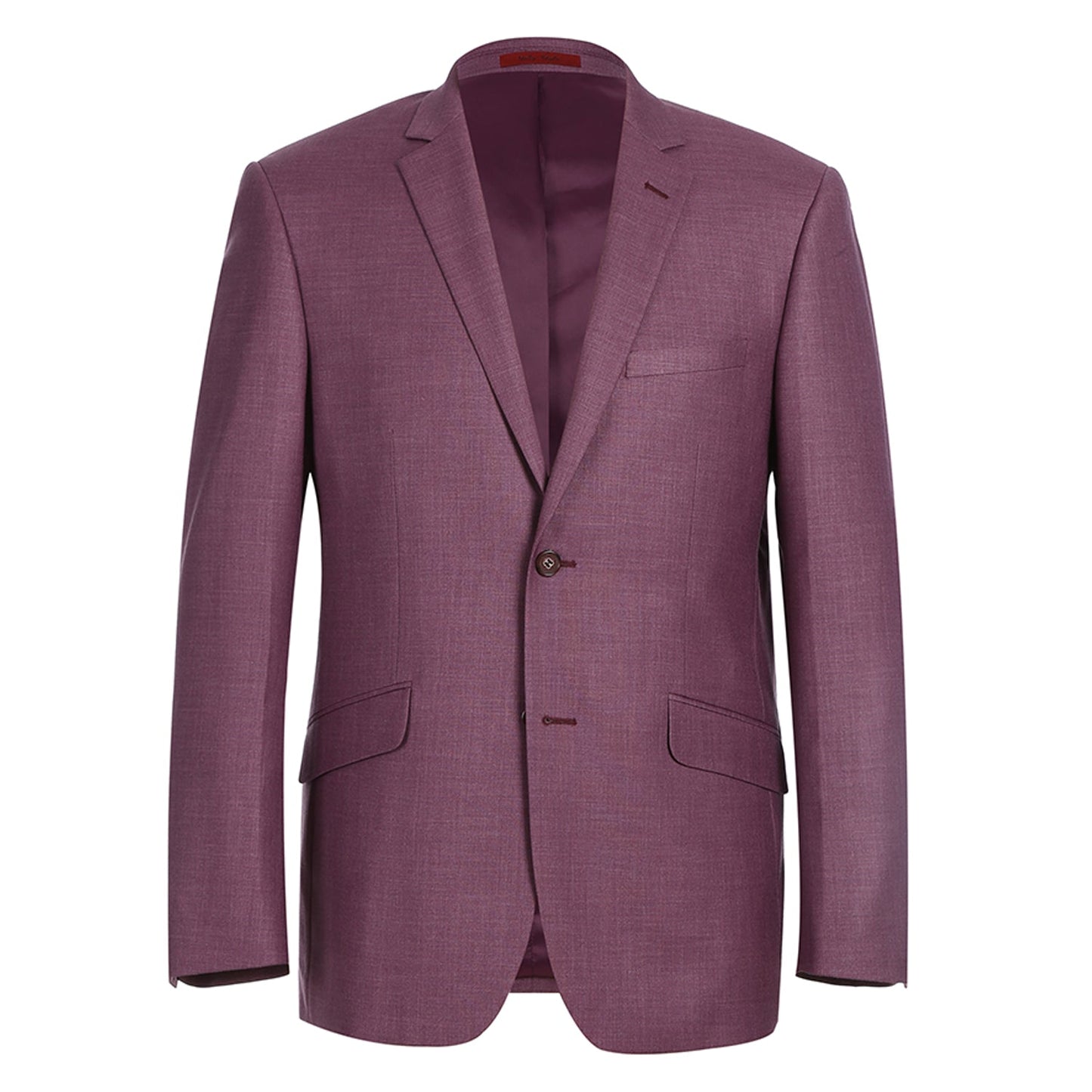 293-16 Men's Slim Fit Notch Lapels Berry Solid Suits