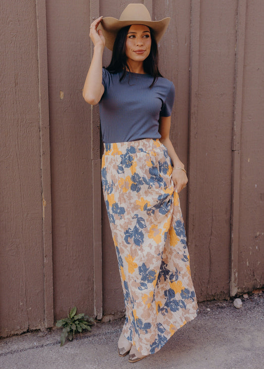 MAXI SKIRT IN DUSTY HORIZON