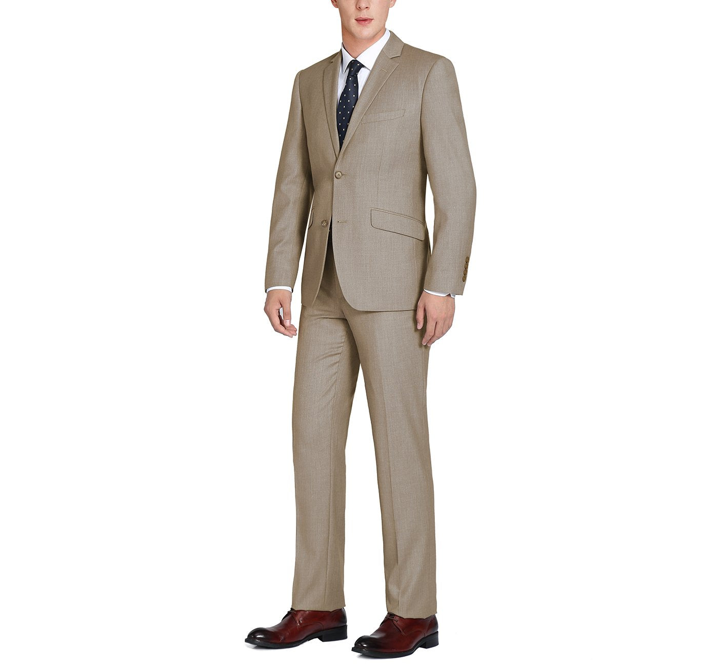 202-3 Men's 2-Piece Single Breasted Notch Lapel Suit