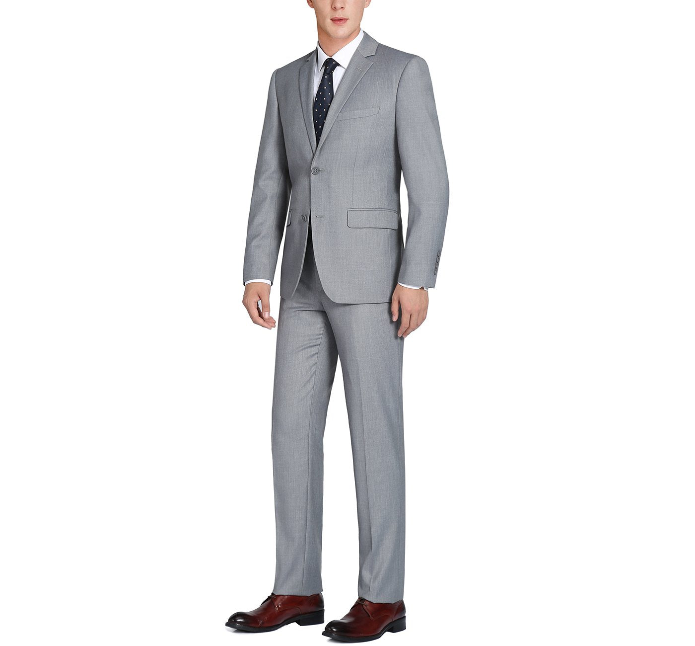 202-2 Men's 2-Piece Single Breasted Notch Lapel Suit