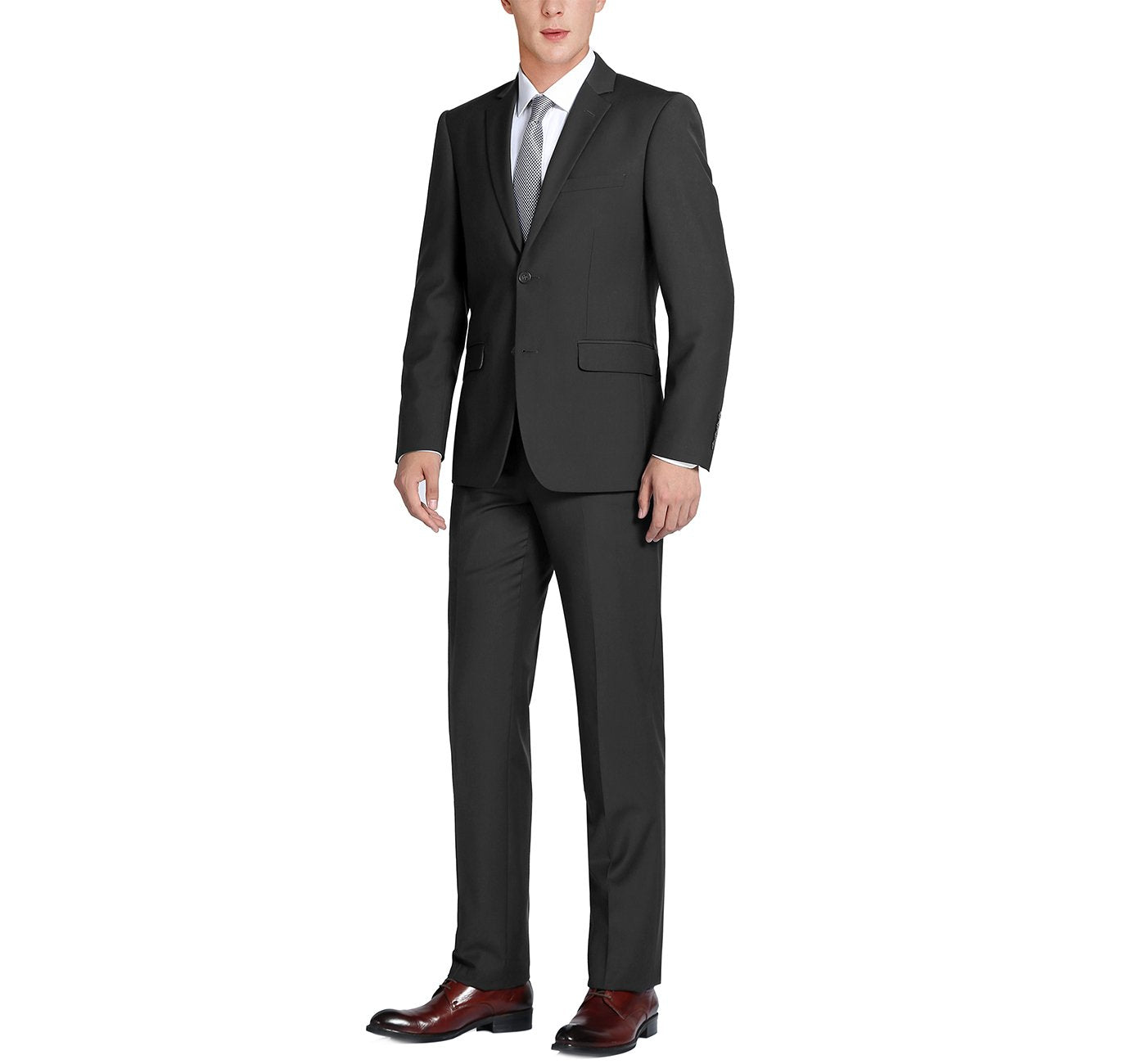 201-1 Men's 2-Piece Single Breasted Notch Lapel Suit