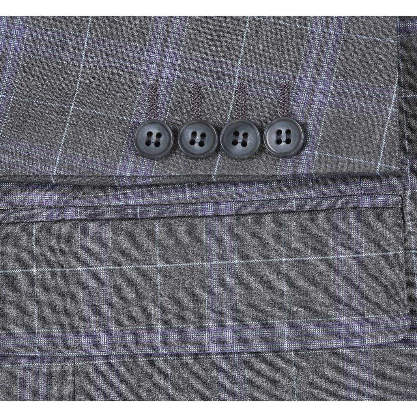 293-25 Men's Classic Fit Checked Suits