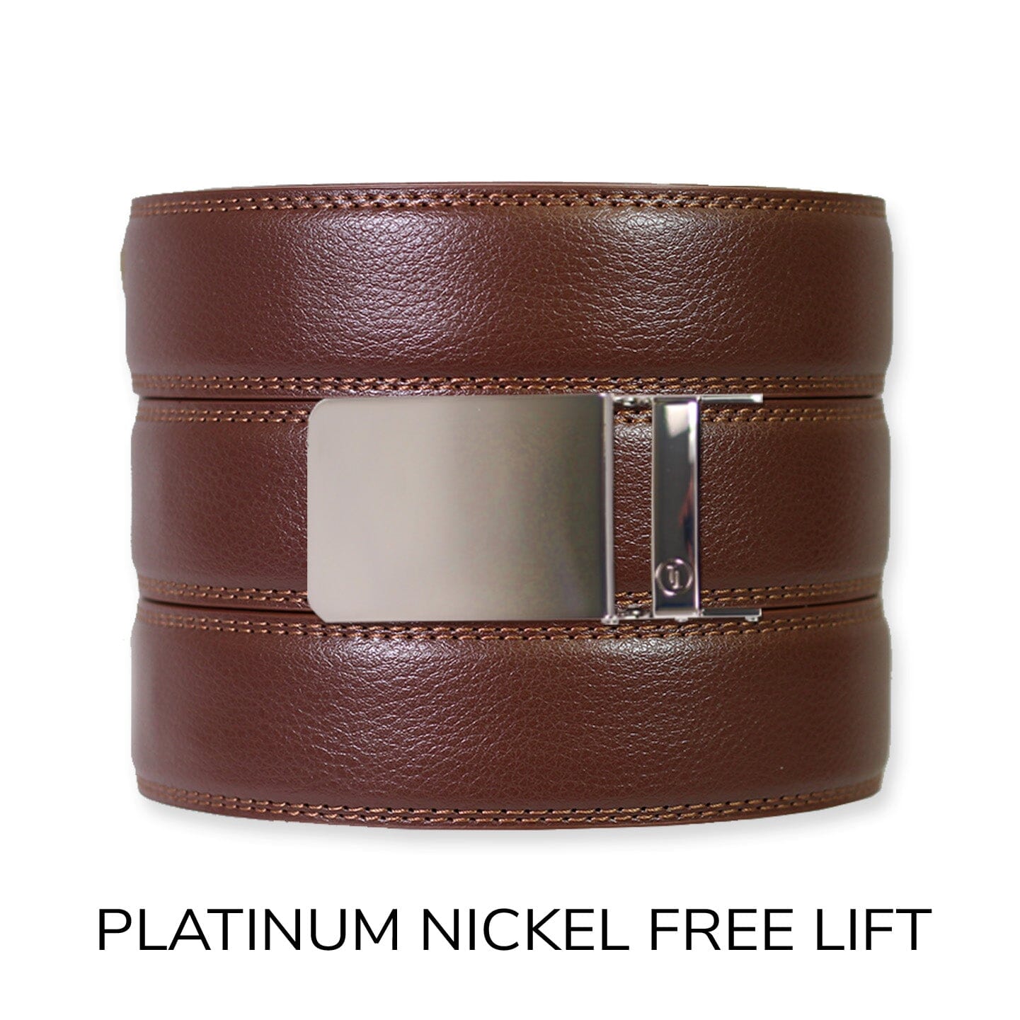 Chestnut Leather Ratchet Belt & Buckle Set