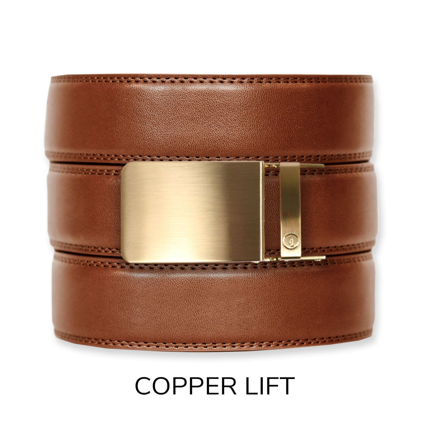 Cognac Leather Ratchet Belt & Buckle Set Belt Set Ratchet Belt Copper 