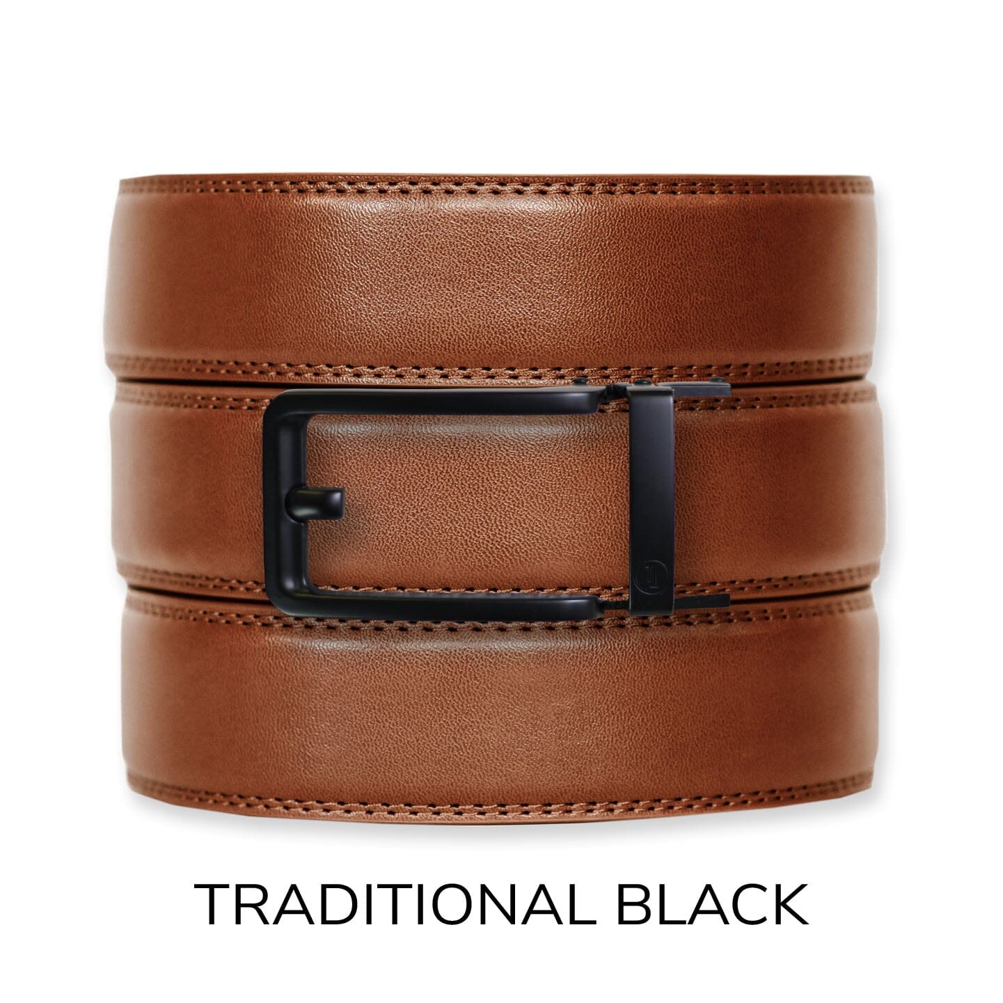 Cognac Leather Ratchet Belt & Buckle Set Belt Set Ratchet Belt Traditional Black 