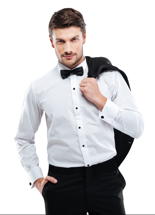 Slim Fit Microfiber Tuxedo Shirt