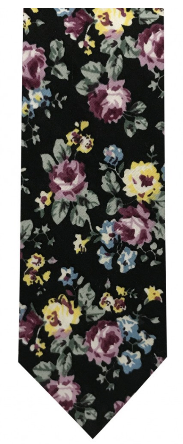 Brand Q Floral Tie & Handkerchief