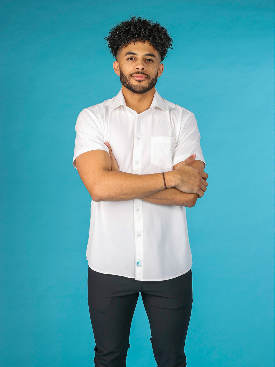 &Collar Range Shirt Short Sleeve- TALL