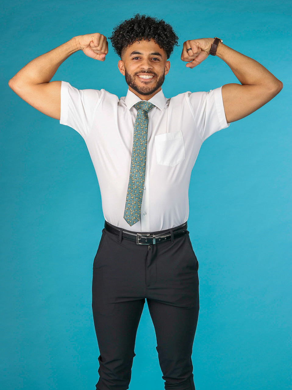 &Collar Range Shirt Short Sleeve- TALL