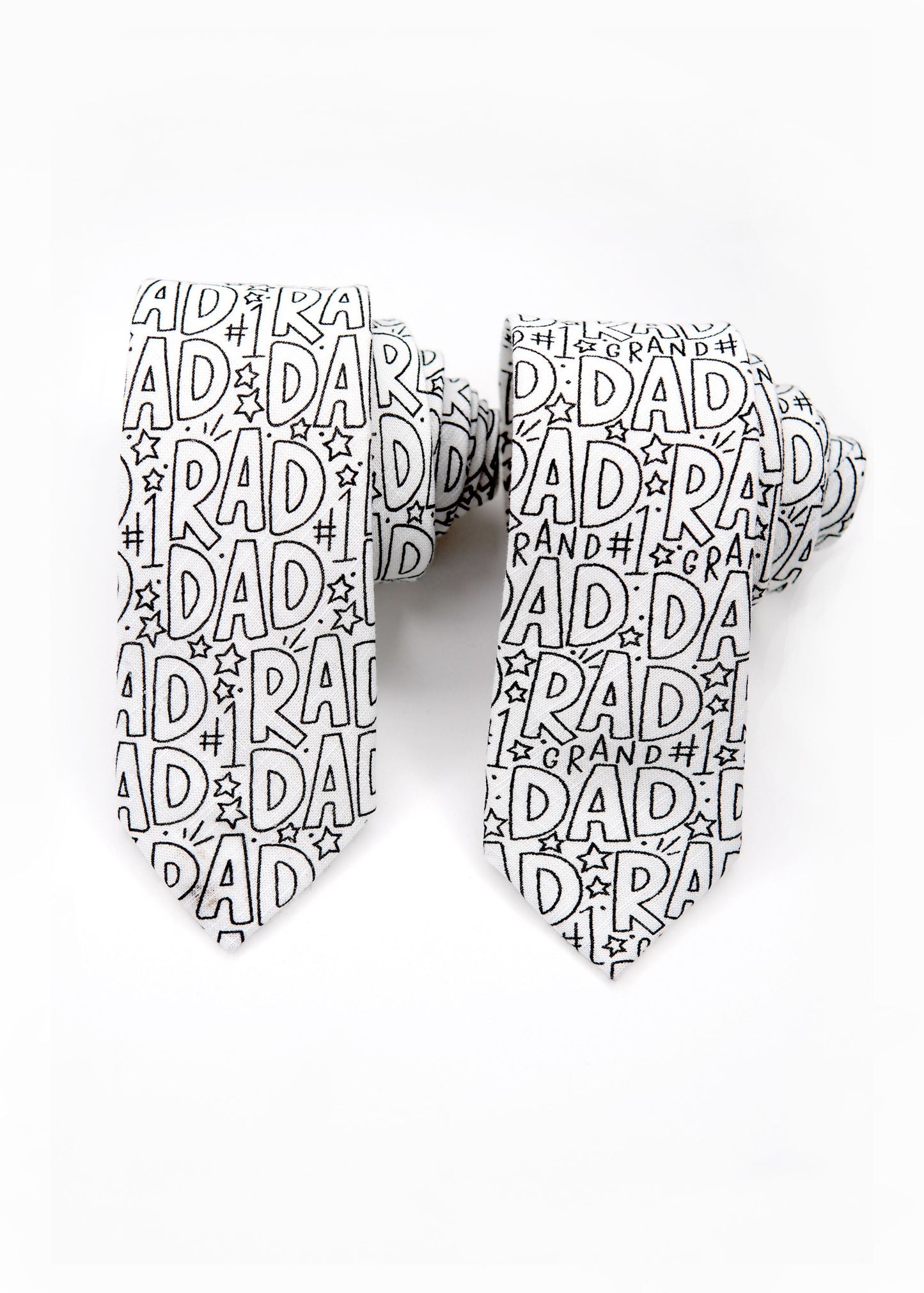 Rad & Happy Father's Day Tie - Rad Dad or Rad Grand Dad - Blank Men's Tie + Marker Set