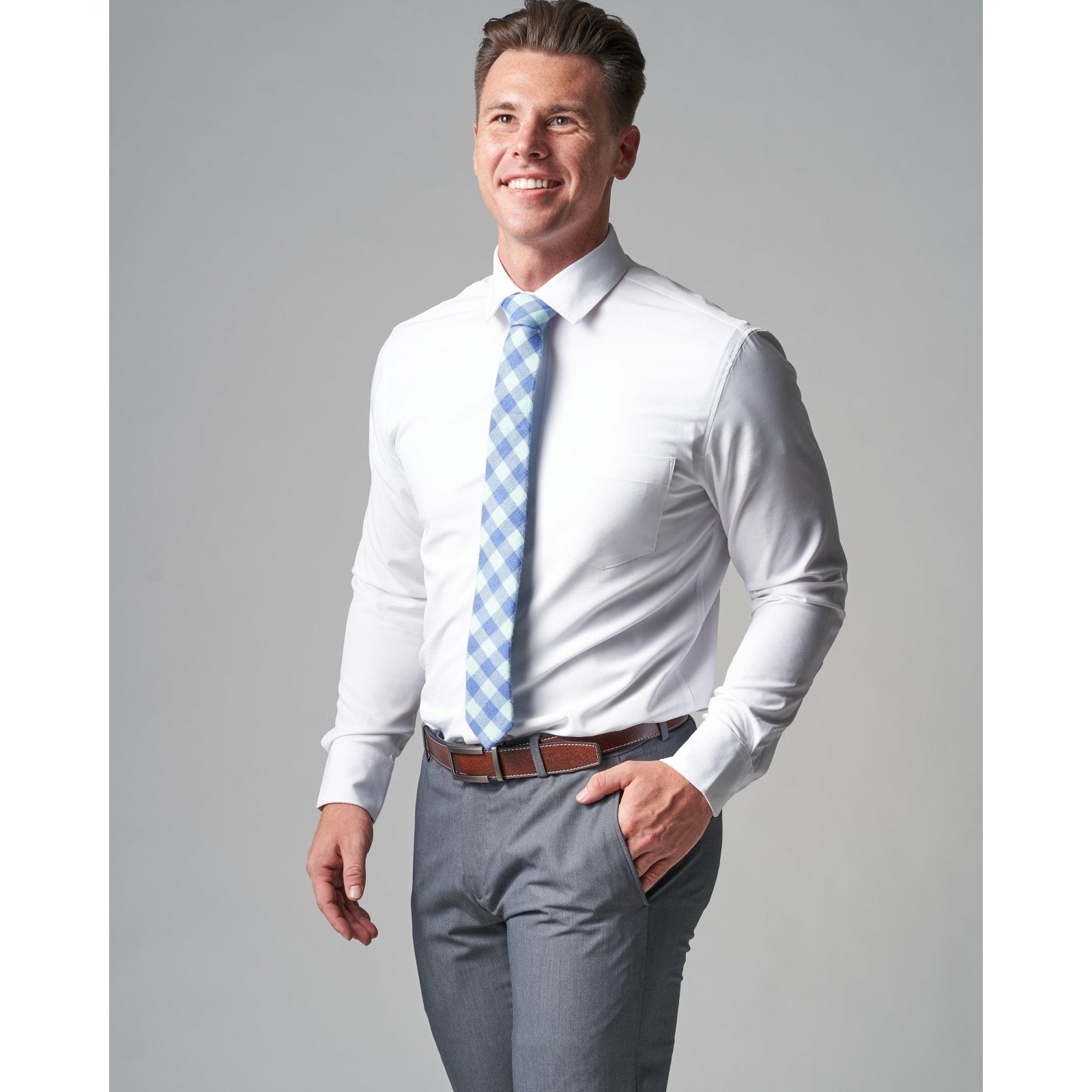 Tempo+ 4-Way Stretch Shirt | Slim Fit - ODIONTP+W-L-LS